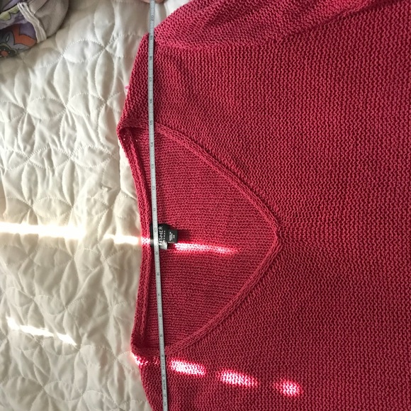 Eileen Fisher Pink Knitted Sweater %100 Silk - Picture 4 of 7